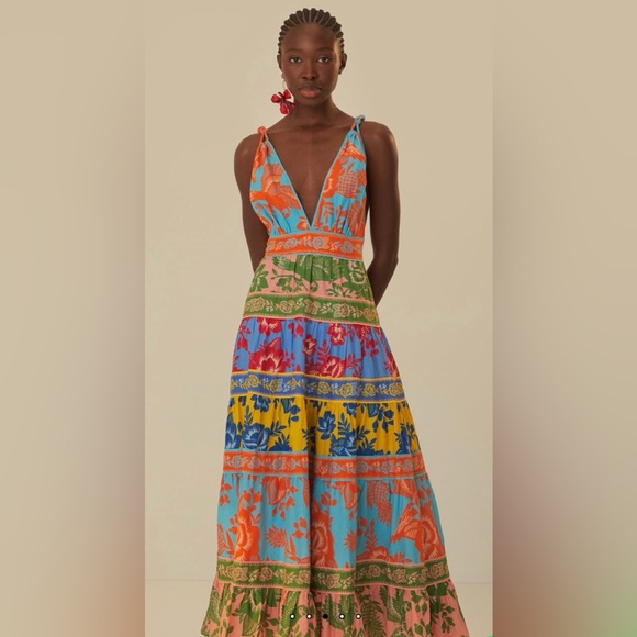 FARM RIO Lace Garden Mix Dress - Picture 4 of 15